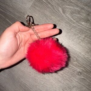2/$15 Anastasia Beverly Hills Hot Pink Fluffy Pom Pom Keychain